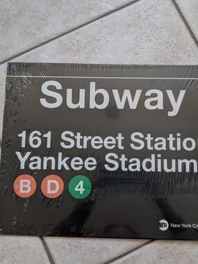 Wall Decor Bundle Set of 3 NYC Subway Sign Vintage Tray Abstract Art Home Decor